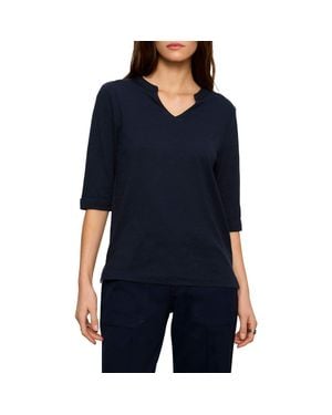 Sanctuary Dolce Notch Neck Top - Blue