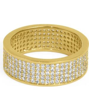 Dean Davidson Petit Pavé Thick Stacking Ring - Metallic