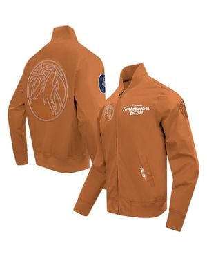 Pro Standard Minnesota Timberwolves Paint The City Full-Zip Jacket - Brown