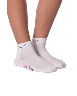 K Bell Socks Love Assorted 2-Pack Cotton Blend Socks - White