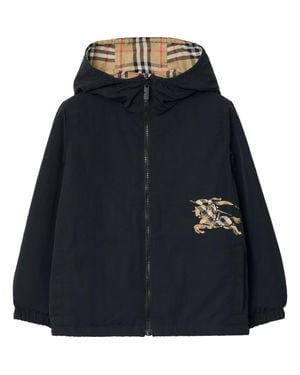 Burberry Reversible Check Hooded Jacket - Black