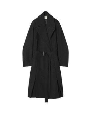 Lanvin Long Belted Peacoat - Black