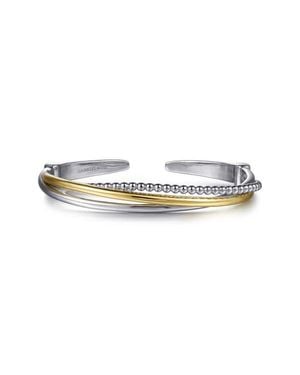 Gabriel & Co. Sterling & 14K Crisscross Bracelet - White