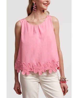 Frances Valentine Zennia Flower Hem Tank - Pink