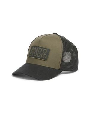 Saint Studio Logo Patch Snapback Trucker Hat - Green