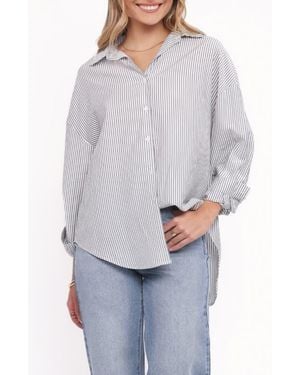 Petal & Pup Edwards Stripe Shirt - Gray