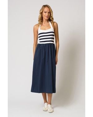 Central Park West Ralph Halter Two For Dress - Blue