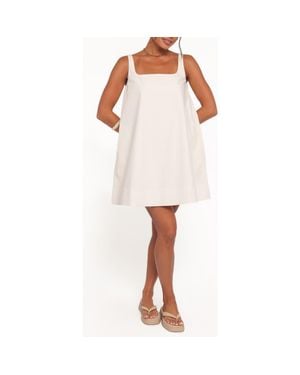 Petal & Pup Kora Trapeze Cotton Minidress - White