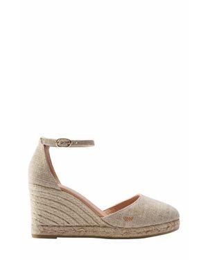 VISCATA Estartit Canvas Espadrille Wedges - Natural