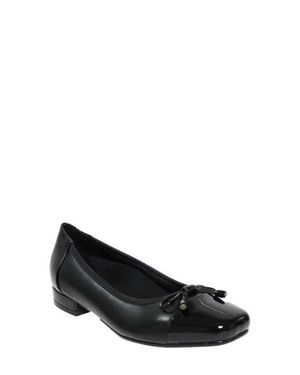 David Tate Alpha Square Toe Flat - Black