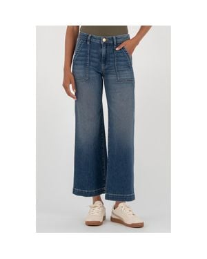 Kut From The Kloth High Waist Wide Leg Jeans - Blue