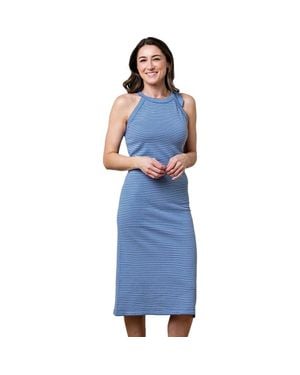 Hope & Henry Halter Tie Sweater Dress - Blue