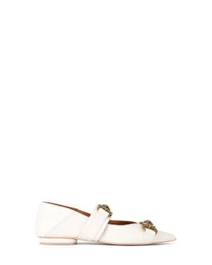 Kurt Geiger Mansion Pointed Toe Mary Jane Flat - Natural