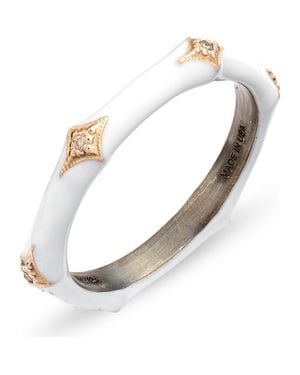 Armenta New World 14K & Enamel Band Ring - White