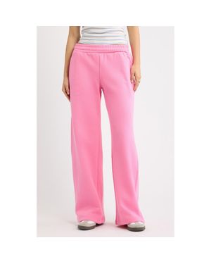 BP. Low Rise Wide Leg Sweatpants - Pink