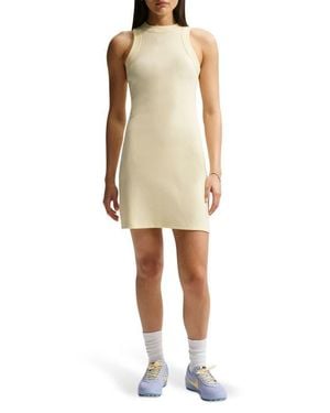 Nike Sportswear Chill Knit Rib Tank Dress - Natural