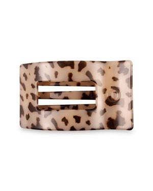 Teleties Flat Rectangle Hair Clip - Brown
