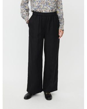 Masai Maparino Linen Wide Leg Pants - Black