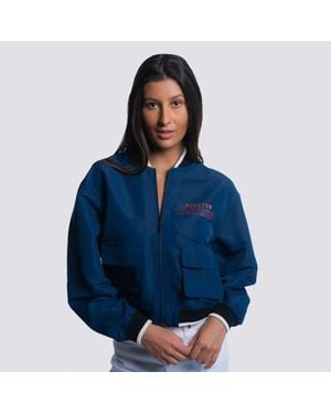 Lusso Houston Astros Paisley Cropped Full-Zip Jacket - Blue