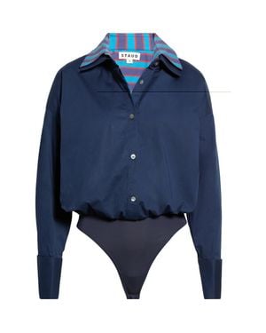 STAUD Uptown Bodysuit - Blue
