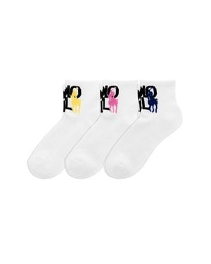Polo Ralph Lauren Assorted 3-Pack Pony Logo Quarter Socks - White