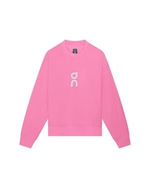 On Shoes Club Crewneck Cott Blend Sweatshirt - Pink