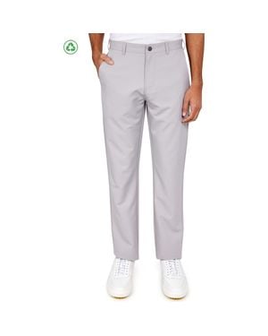 Con.struct Regular Fit Solid Flat Front Recycled Performance Golf Pants - Gray