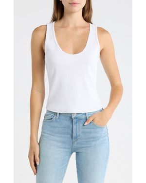 PAIGE Bali Scoop Neck Tank - White