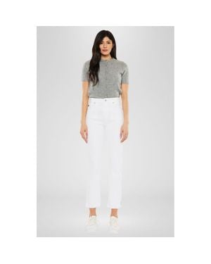 Kancan Tiana High Rise Slim Straight Jeans - White