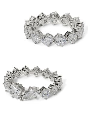 Nadri Lucia Set Of 2 Mixed Cubic Zirconia Rings - Metallic