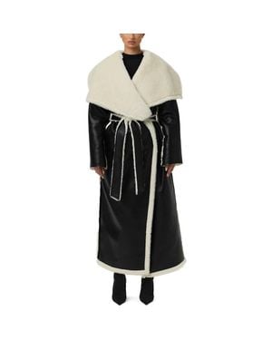 Naked Wardrobe Reversible Faux Shearling Jacket - Black