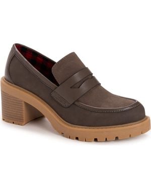 Muk Luks Leona Loafer Pump - Brown