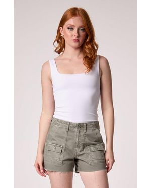 Blue Revival Adeline Cargo Shorts - Gray