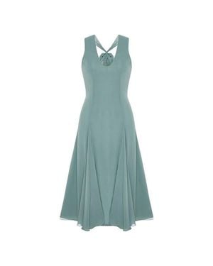 Pcfg The Party Edit Silk Midi Dress - Blue