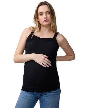 Ingrid & Isabel Rib Seamless Fashion Tank - Black