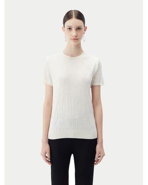 GOBI Mongolian Cashmere Silk Cashmere T-Shirt - White