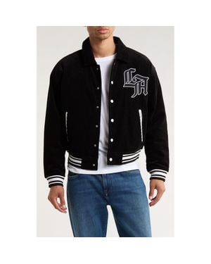 PacSun La Corduroy Varsity Jacket - Black