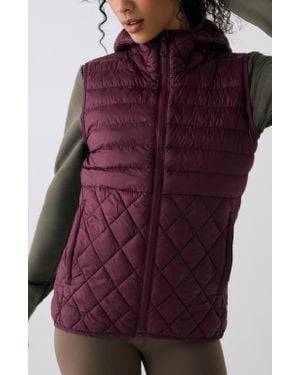 Lolë The Base Water Repellent Insulated Hooded Vest - Purple