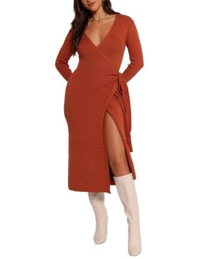 long sleeve midi a line dress Ralph Lauren Women's Cotton Long-Sleeve Dress