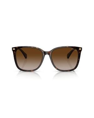 Ralph 56Mm Gradient Square Sunglasses - Brown