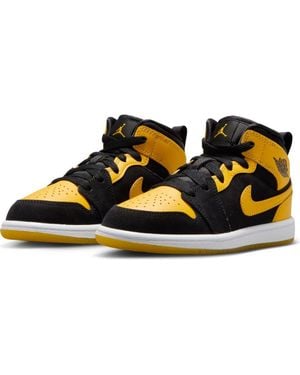 Nike Kids' 1 Mid Basketball Sneaker - Black