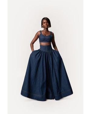 Ofuure Dani Maxi Skirt - Blue