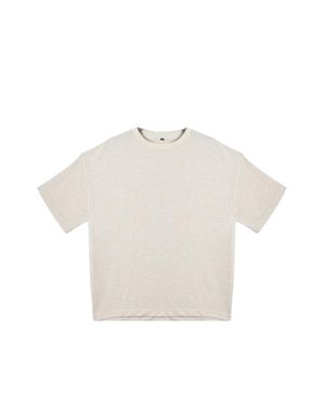 Solomon & Sage Cotton Relax Crewneck Dropshoulder T-Shirt - White