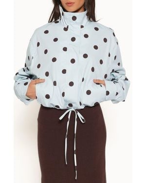 Petal & Pup Zoella Polka Dot Funnel Neck Jacket - Multicolor