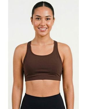 Calypsa Racerback Swim Bra With Removable Cups - Black