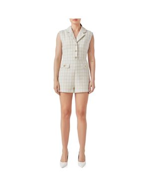 Endless Rose Suited Tweed Romper - Multicolor