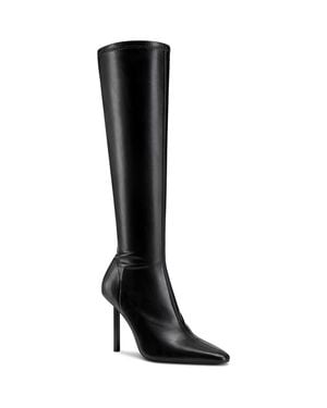 Femme LA Whistler Pointed Toe Knee High Boot - Black