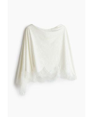 H&M One-Shoulder Cape Top - White