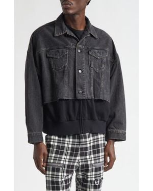Undercover Mixed Media Jacket - Black