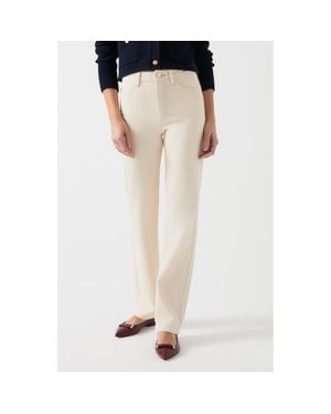 LK Bennett Clara Straight Leg Jeans - Natural